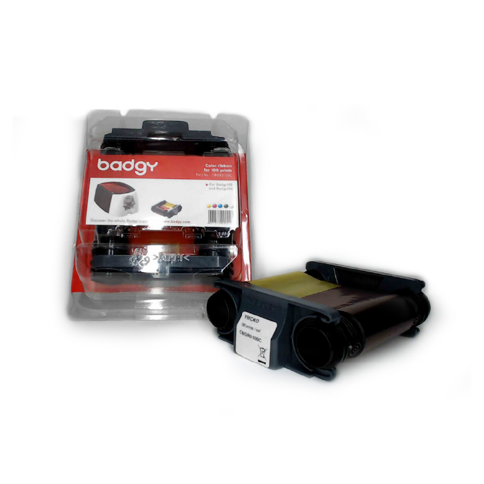 Evolis: Cinta - Ribbon Color BADGY CBGR0100C, Transferencia térmica, 100 páginas